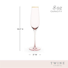 Load image into Gallery viewer, Rose Crystal Champagne Flute - Twine