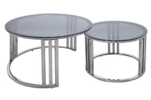 Load image into Gallery viewer, Fraser Country Round Tempered Glass Top Nesting Coffee Table - Set of 2