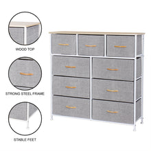 Load image into Gallery viewer, Ovela 9 Drawer Storage Chest - Light Grey