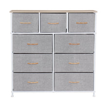 Load image into Gallery viewer, Ovela 9 Drawer Storage Chest - Light Grey