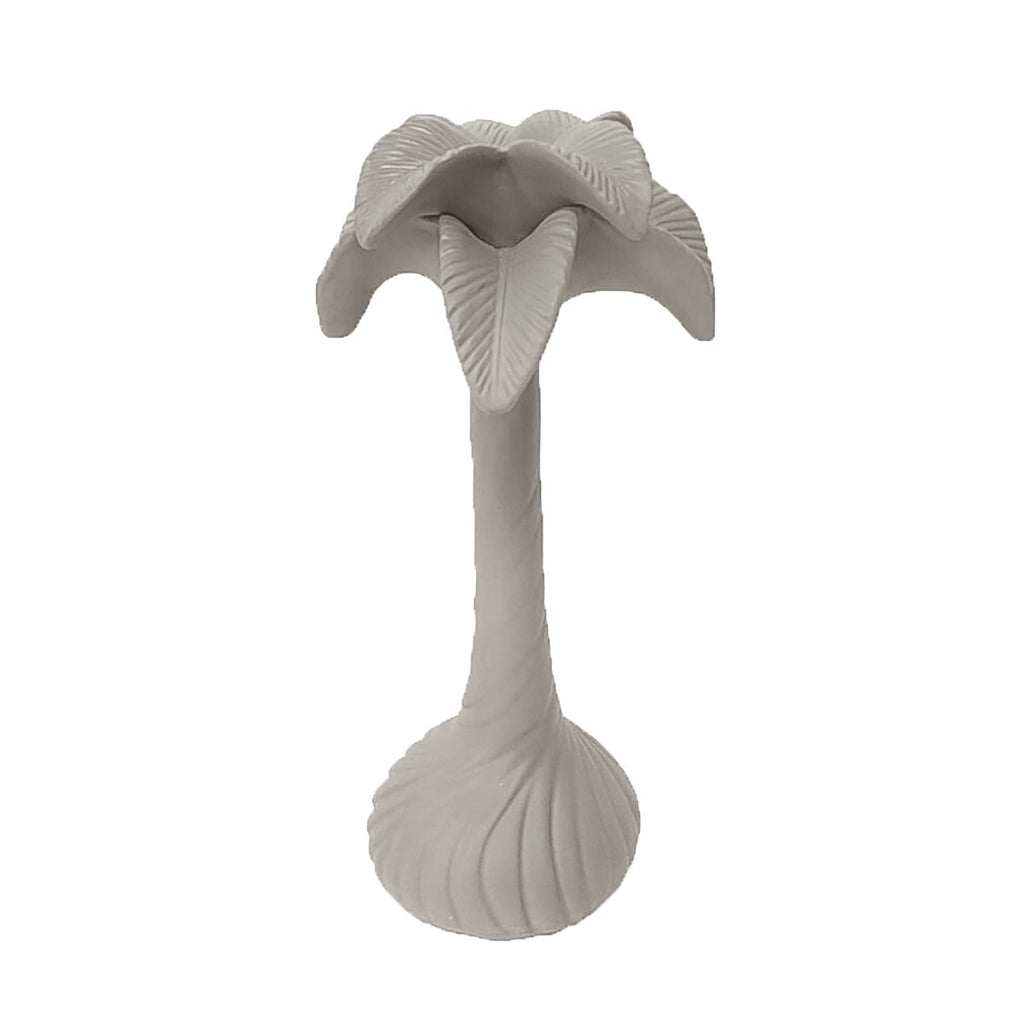 Emporium: Palm Tree Candle Holder - Light Stone