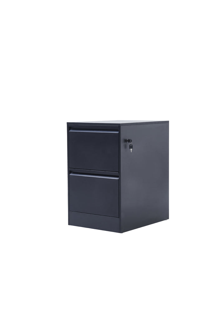 Gorilla Office Particle Board & Steel 2 Drawers Black