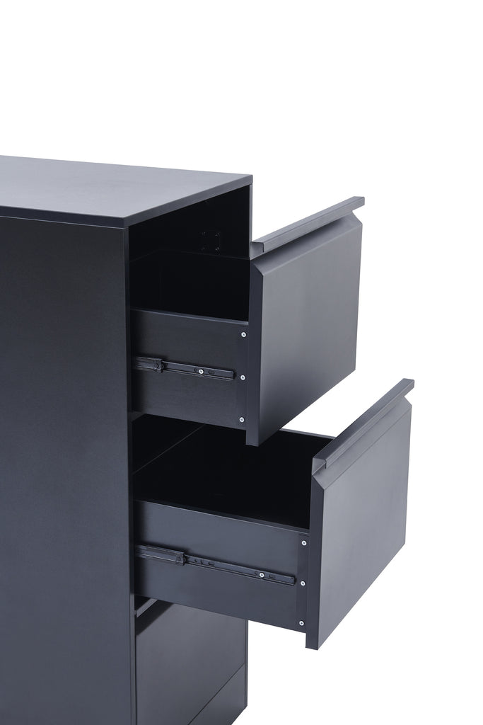 Gorilla Office Particle Board & Steel 3 Drawers Black