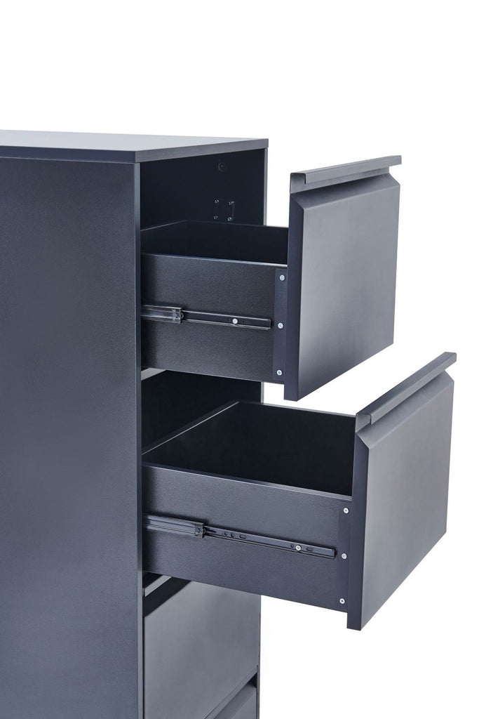 Gorilla Office Particle Board & Steel 4 Drawers Black
