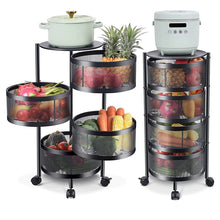 Load image into Gallery viewer, 360 Degree 4 Tier Removable Rotating Kitchen Storage Rack