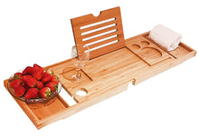 Load image into Gallery viewer, Expandable Bamboo Bathtub Tray