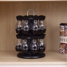 Load image into Gallery viewer, 16-Bottle Double-Layer Rotating Spice Rack Set