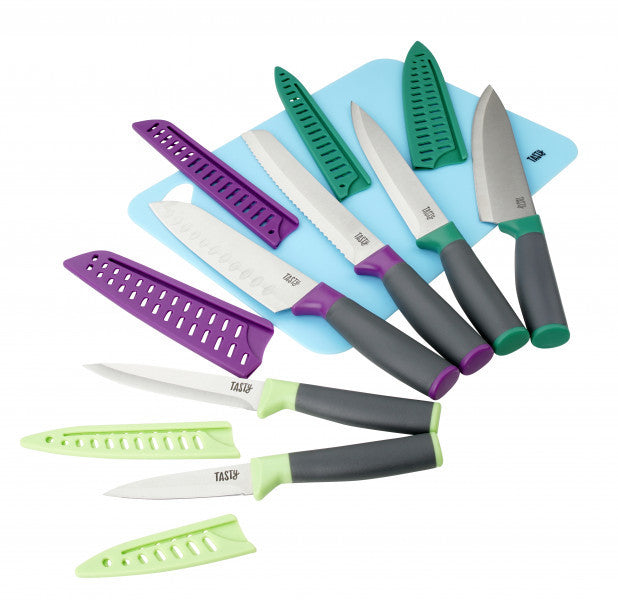 Tasty: 13 Piece Knife Set with Cutting Mat