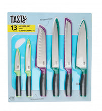 Load image into Gallery viewer, Tasty: 13 Piece Knife Set with Cutting Mat