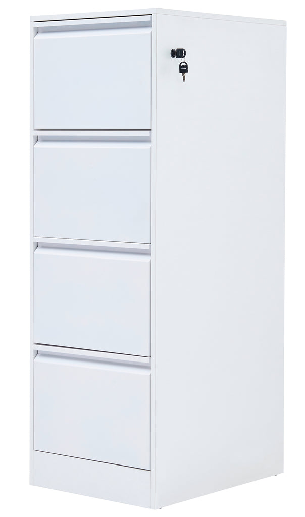 Gorilla Office Particle Board & Steel 4 Drawers White