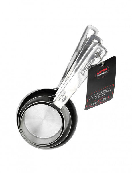Pyrex: Platinum - Stainless Steel Measuring Cup (4pc Set)