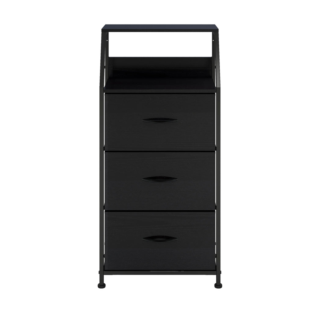 Ovela 3 Drawer Storage Chest - Nordic Black