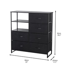 Load image into Gallery viewer, Ovela 6 Drawer Storage Chest With Shelf - Nordic Black