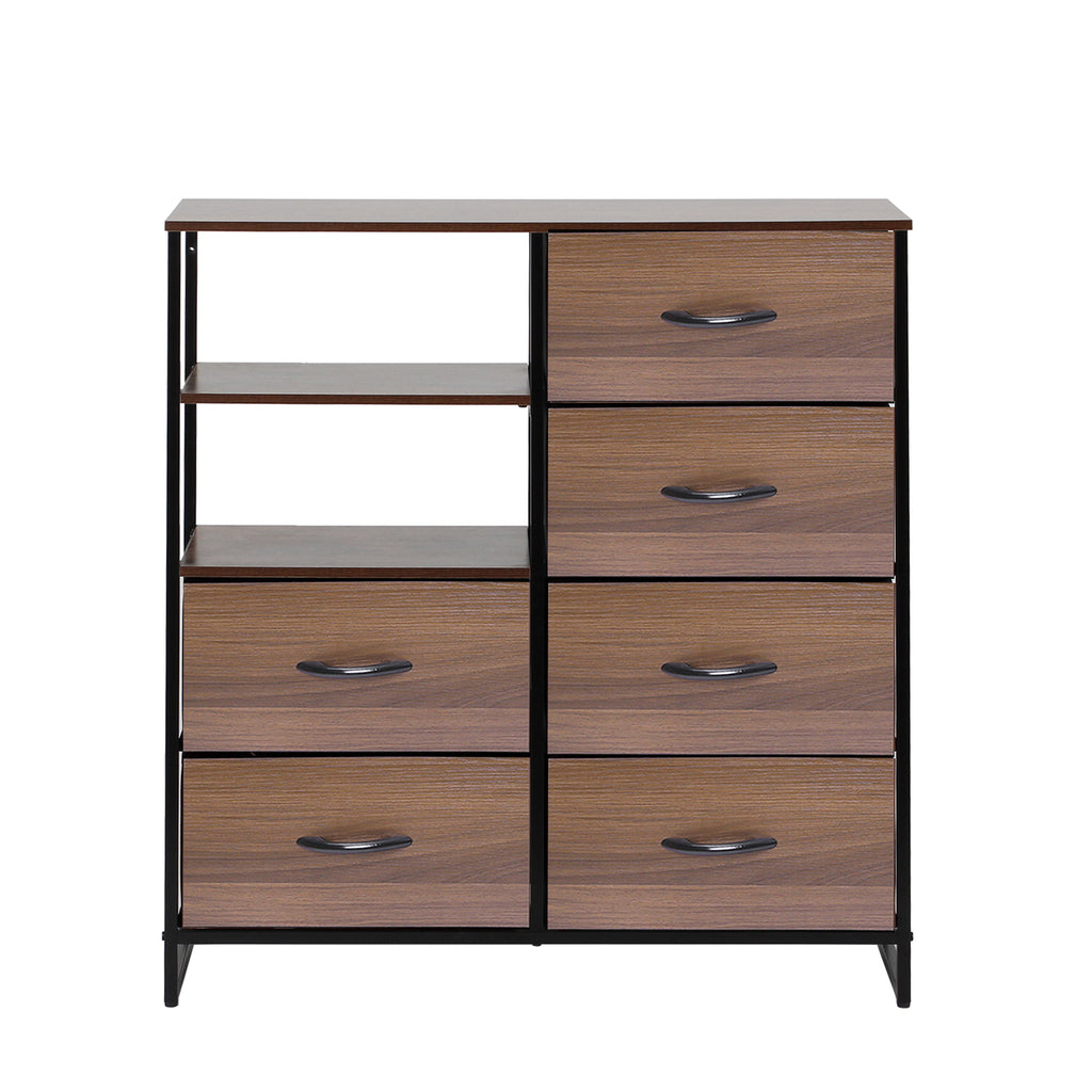 Ovela 6 Drawer Storage Chest With Shelf - Nordic Walnut