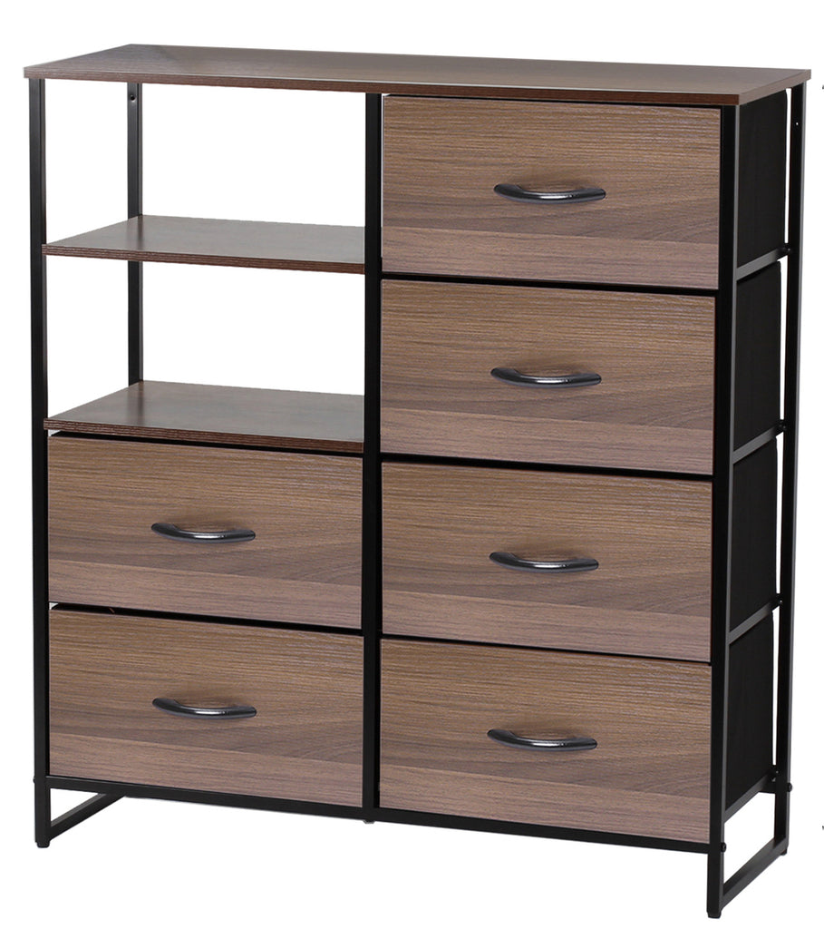 Ovela 6 Drawer Storage Chest With Shelf - Nordic Walnut