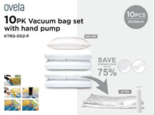 Load image into Gallery viewer, Ovela Set of 10 Vacuum Storage Bag With Hand Pump