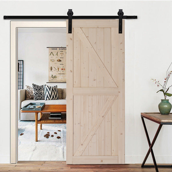 Fraser Country Wood Barn Door with Installation Hardware Kit