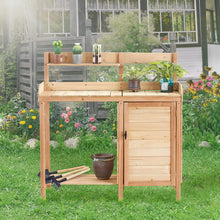 Load image into Gallery viewer, Solid Wood Potting Table with Basin