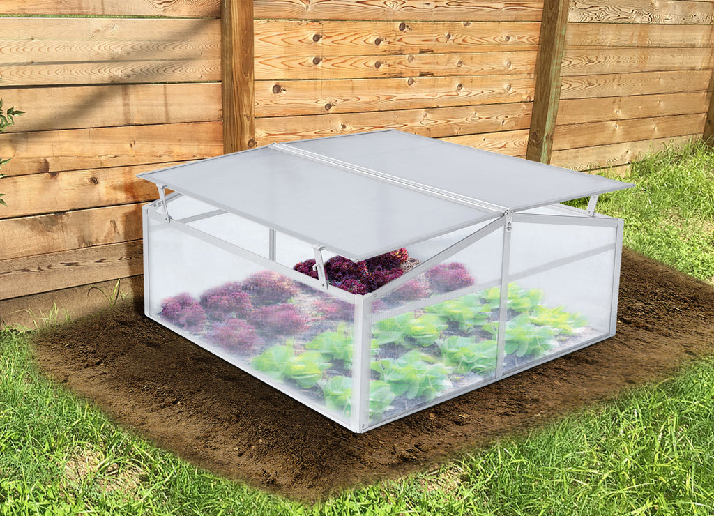 Garden Bed Aluminum Mini Greenhouse 100 x 100cm