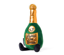 Load image into Gallery viewer, Punchkins: “Bubbles Over Troubles” Plush Champagne Bottle