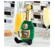Load image into Gallery viewer, Punchkins: “Bubbles Over Troubles” Plush Champagne Bottle