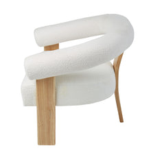 Load image into Gallery viewer, Amalfi: Boucle and Wood Curved Armchair