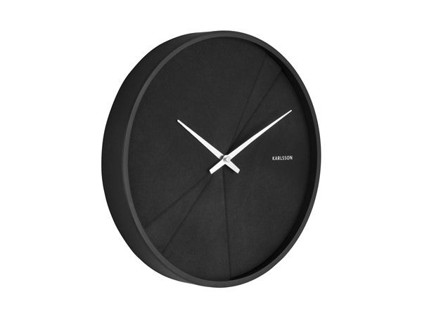 Karlsson: Layered Lines Clock (Black)