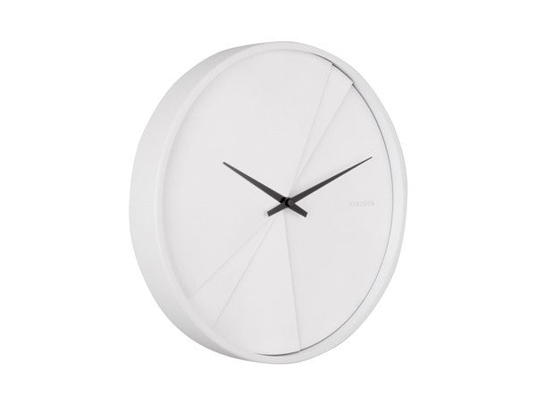 Karlsson: Layered Lines Clock (White)
