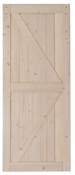 Fraser Country Wood Barn Door with Installation Hardware Kit