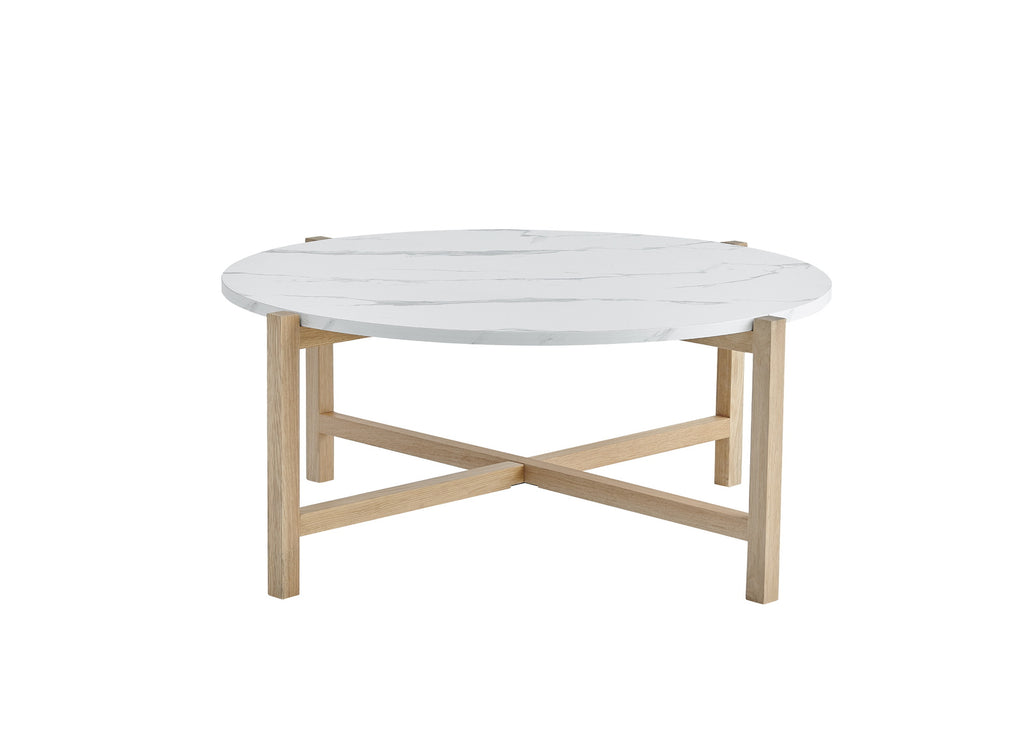 Fraser Country Round Coffee Table with Solid Wood Leg