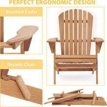 Load image into Gallery viewer, Solid Wood Folding Adirondack Chair