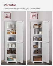 Load image into Gallery viewer, Vasagle Soglio Tall Corner Cabinet with 2 Doors and 4 Adjustable Shelves