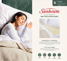 Load image into Gallery viewer, Sunbeam: Sleep Perfect - Wool Fleece Electric Blanket (King)