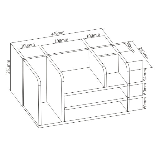 Gorilla Office: Space Saving Desktop Organizer - White