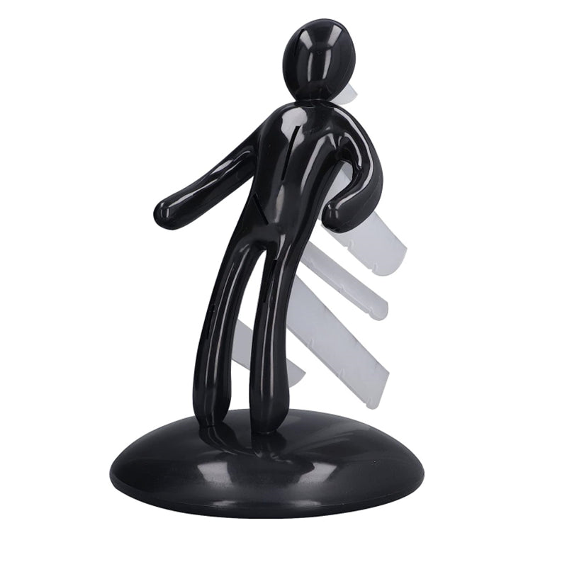 Figure Knife Holder with Knives - Black