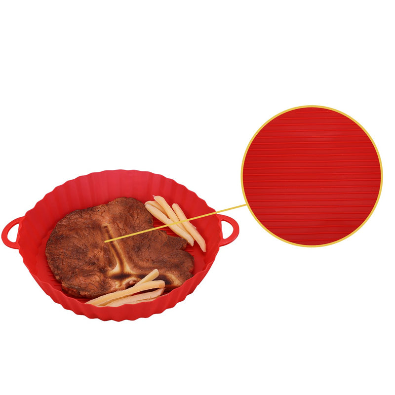 Reusable Air Fryer Silicone Liner - Red (21.6cm)