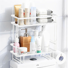 Load image into Gallery viewer, Detachable Double-Layer Toilet Rack - White