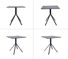 Load image into Gallery viewer, Fraser Country Contemporary Modern Square Table with Metal Legs - Black