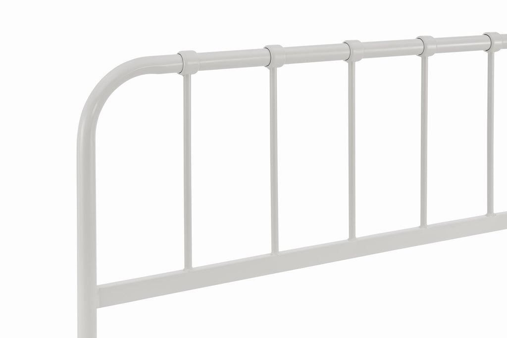 Ovela: Milan Metal Bed Frame - White (Double)