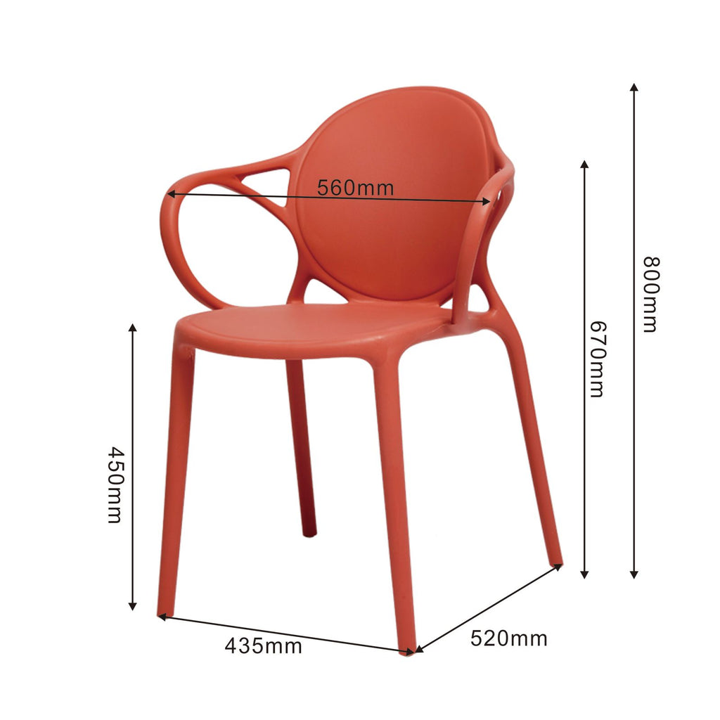 Fraser Country Contemporary Modern Dining Chair (Set of 4) - Red