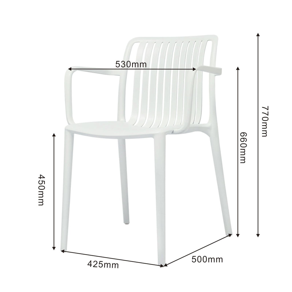 Fraser Country Set of 4 Contemporary Modern Dining Chair - White