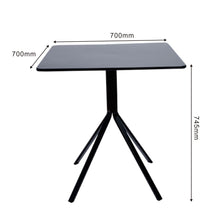 Load image into Gallery viewer, Fraser Country Contemporary Modern Square Table with Metal Legs - Black