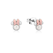 Load image into Gallery viewer, Couture Kingdom: Disney - Minnie Mouse Pearl Stud Earrings (Silver)