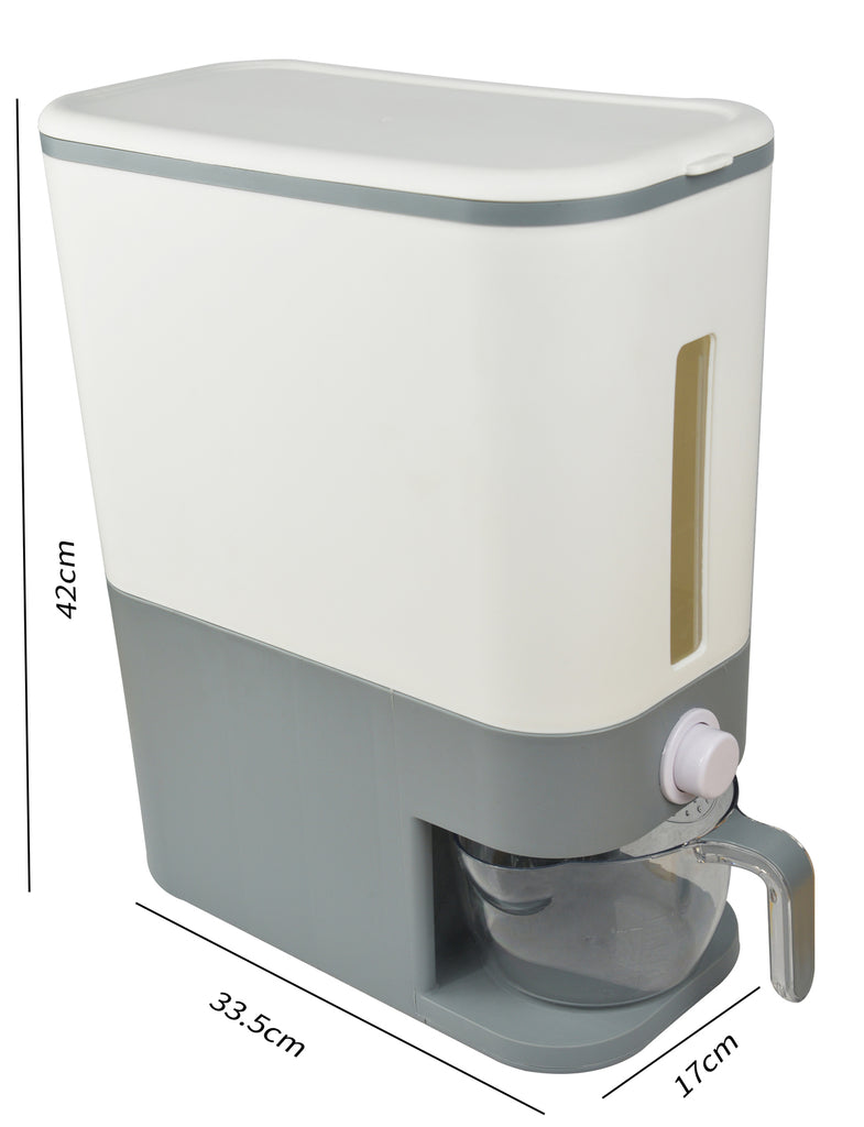 12Kg Rice Dispenser and Storage Container - Grey