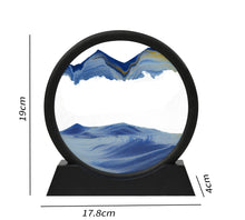 Load image into Gallery viewer, Moving Sand Art Picture 7&quot; Round Glass 3D Deep Sea