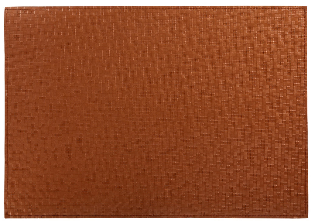 Maxwell & Williams: Table Accents Leather Look Mosaic Placemat Set - Copper (43x30cm) (Set of 6)