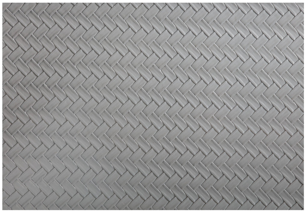 Maxwell & Williams: Table Accents Leather Look Placemat Set - Grey Plait (43x30cm) (Set of 12)