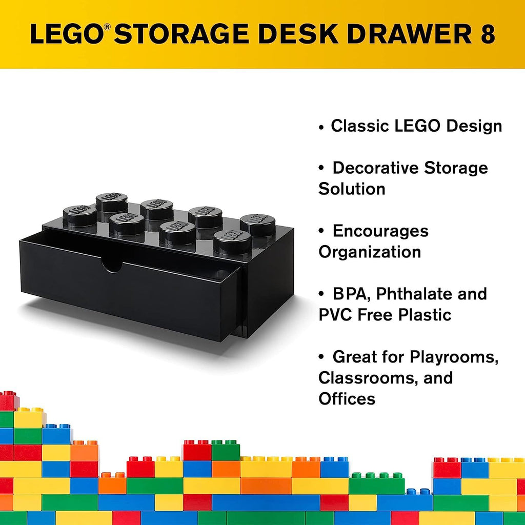 LEGO: Desk Drawer 8 Knob - Black