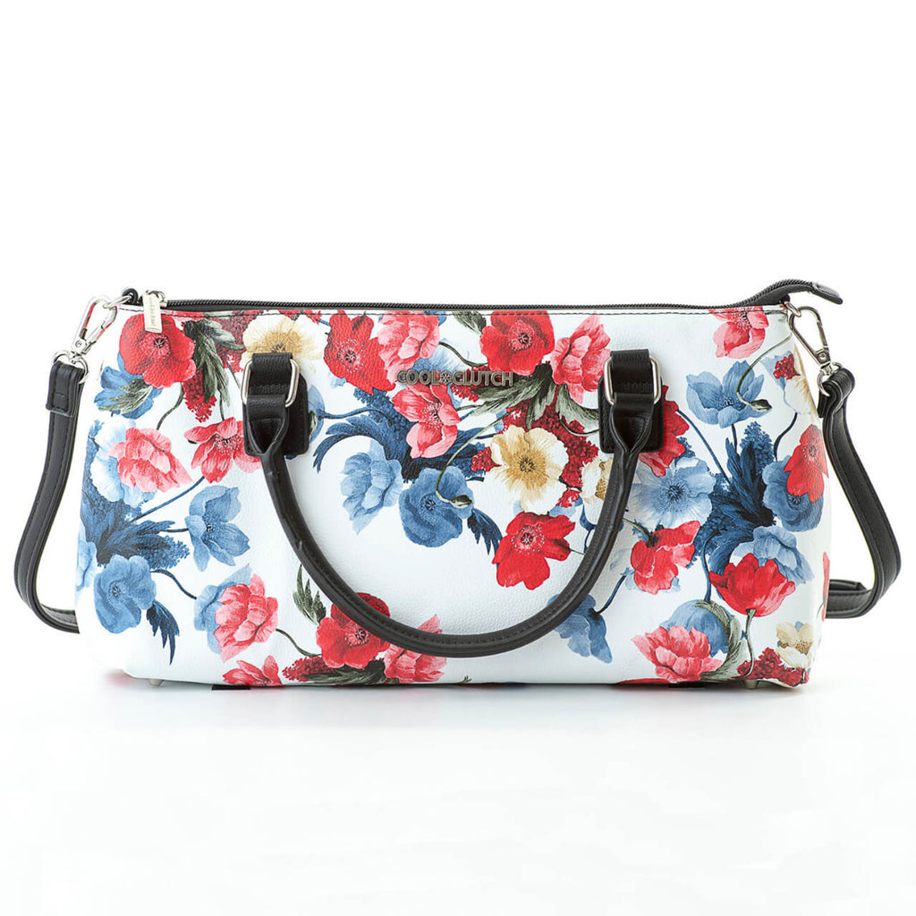 Poppy Cooler Clutch bag - Red Floral
