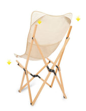 Load image into Gallery viewer, Bamboo Foldable Outdoor Chair - White